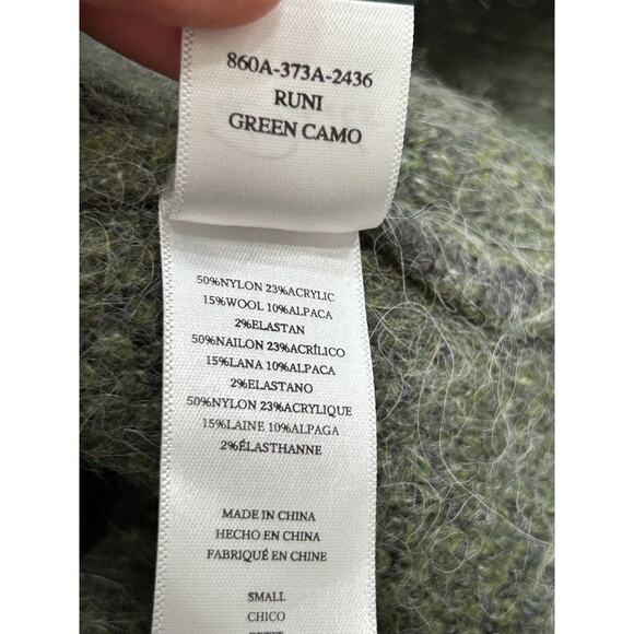Rails Womens Runi Cardigan Sweater Button Front Wool Alpaca Blend Camo Green S - Picture 9 of 11